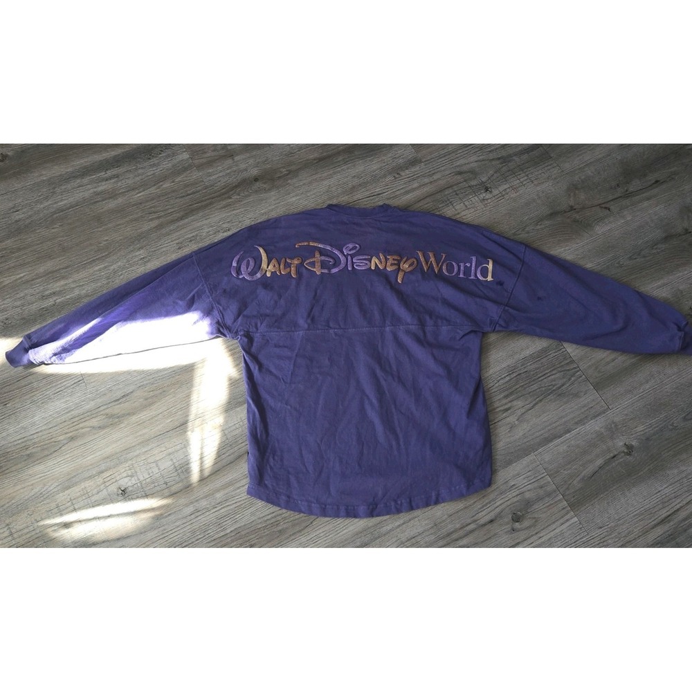 Walt Disney World Spirit Jersey Adult Small Purple 50th Anniversary Sparkle Puff